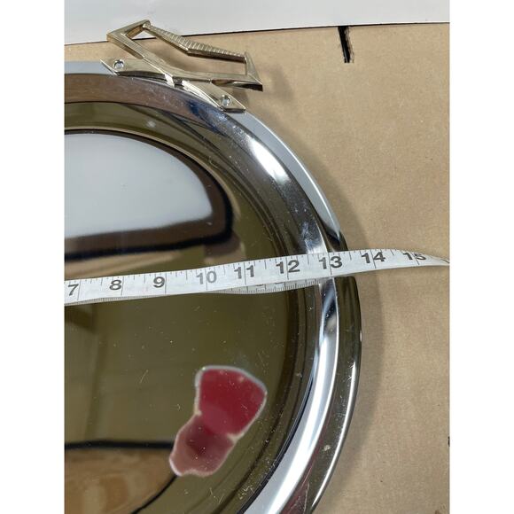 Kromex Round Metal Aluminum Chrome Service Tray 14 Inch Good Used Condition - Picture 6 of 7
